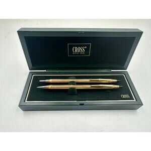 VTG Cross Classic Century 10K Gold Filled/Rolled Gold Ballpoint Pen & Pencil Set